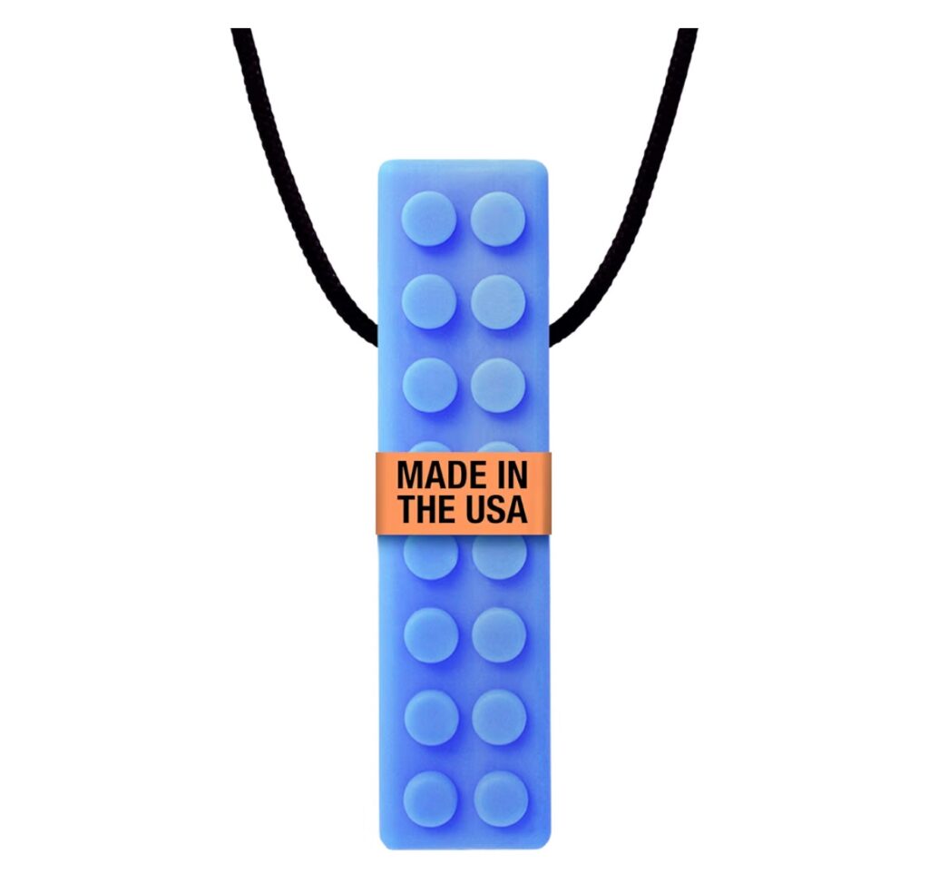 ARK Brick Stick chew necklace blue