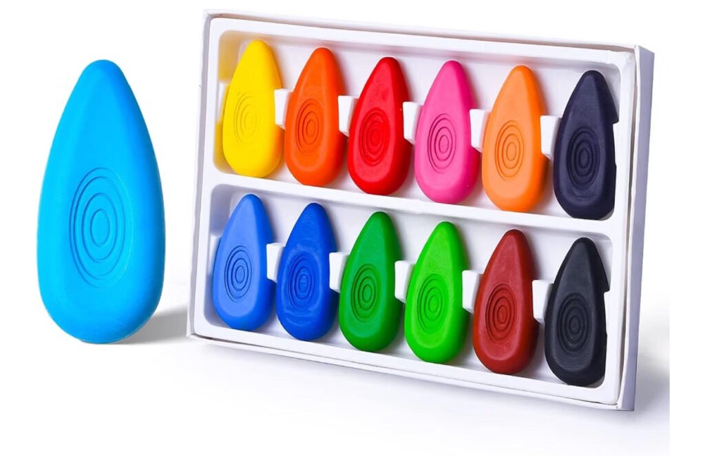 Four Candies water-drop teardrop crayons 12-count