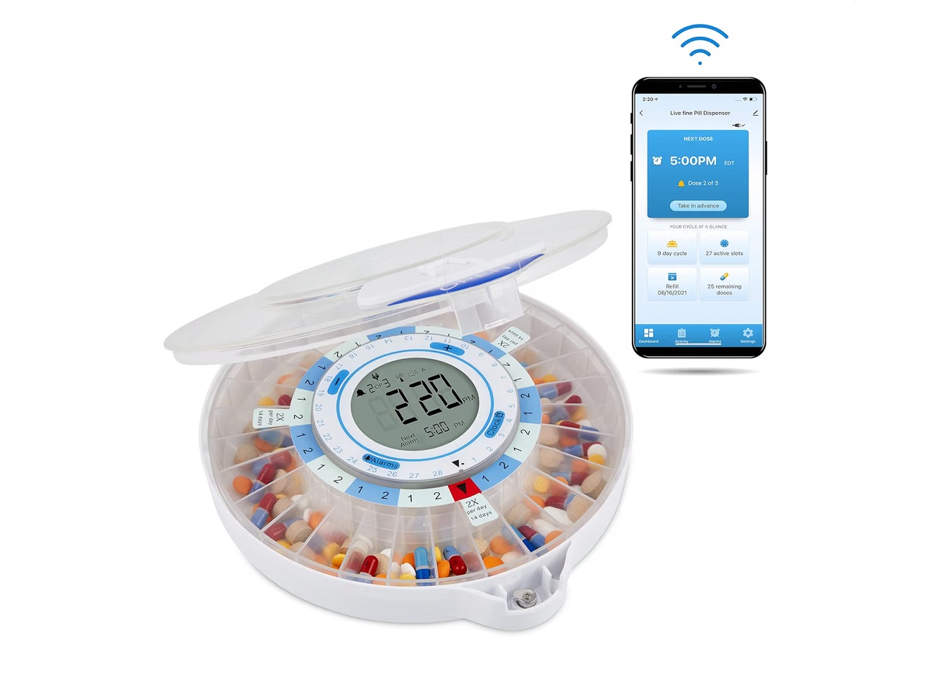 LiveFine Smart WiFi Automatic Pill Dispenser