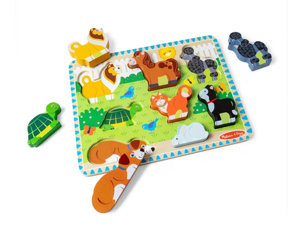 Melissa and Doug pets wooden chunky puzzle