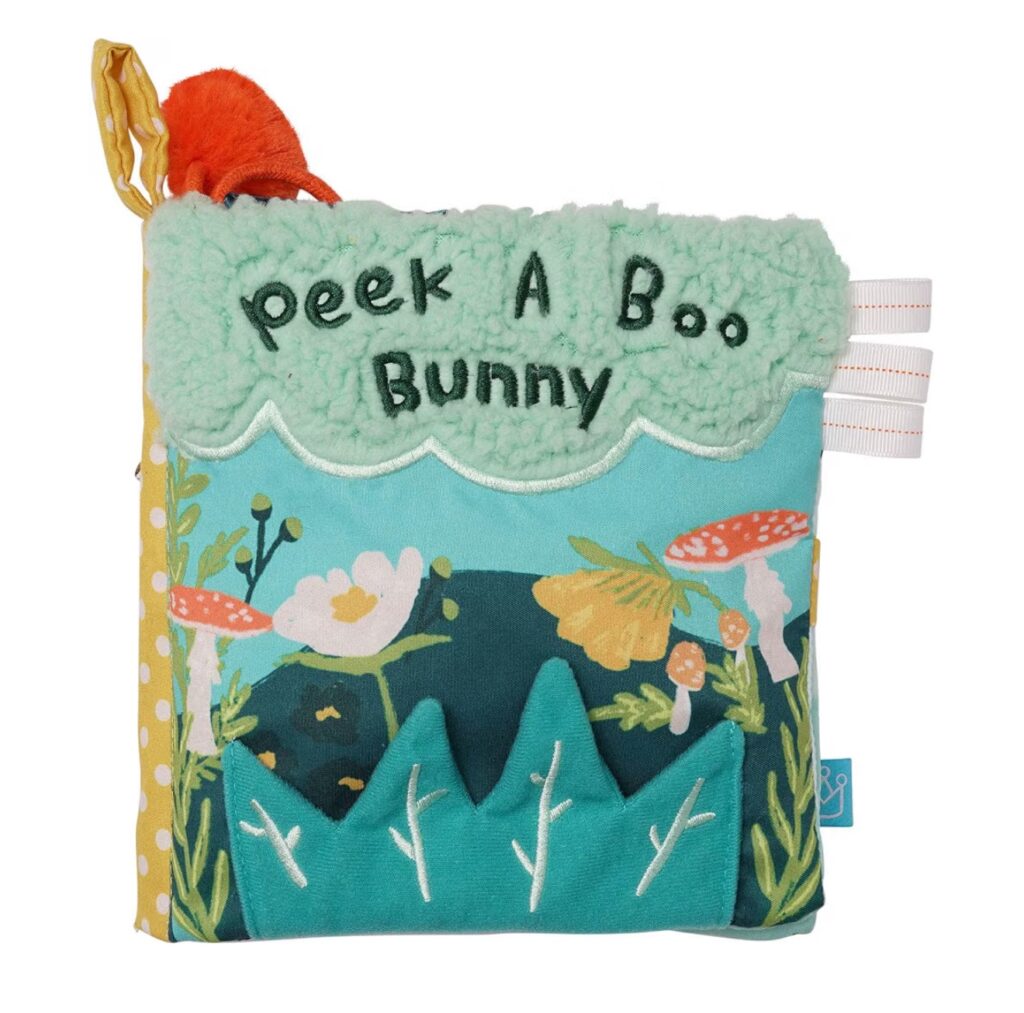 Manhattan Toy peek-a-boo soft activity crinkle book