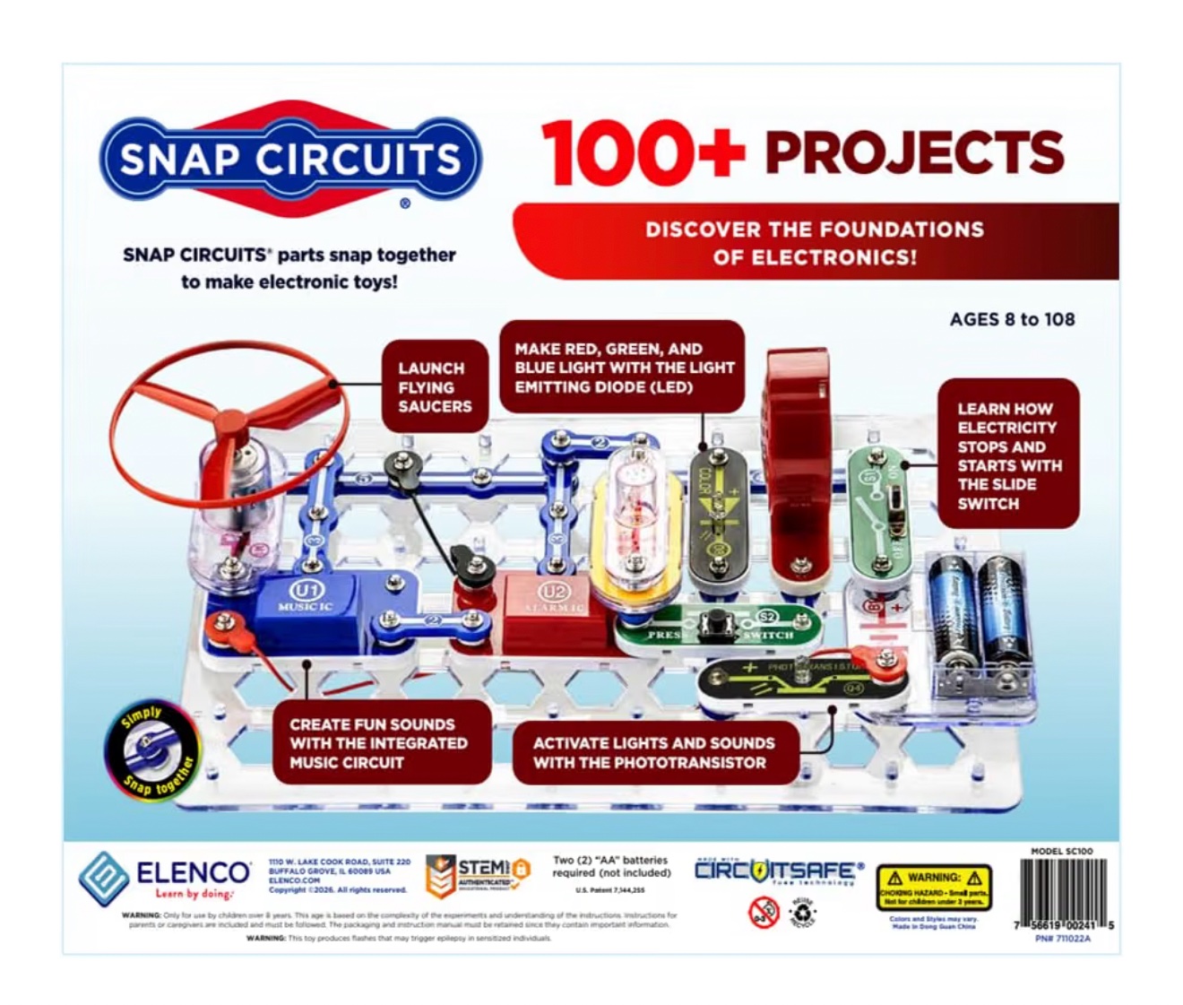 Snap Circuits Jr SC-100 electronics kit